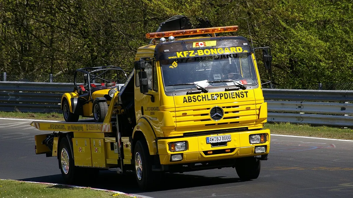 Camion de dépannage en intervention